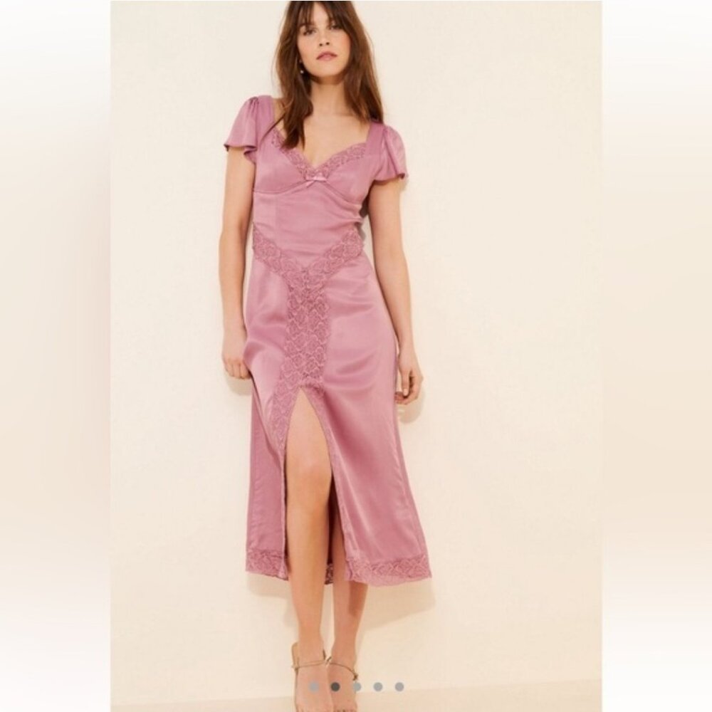 New Free People Lace Mauve Dress, size XS